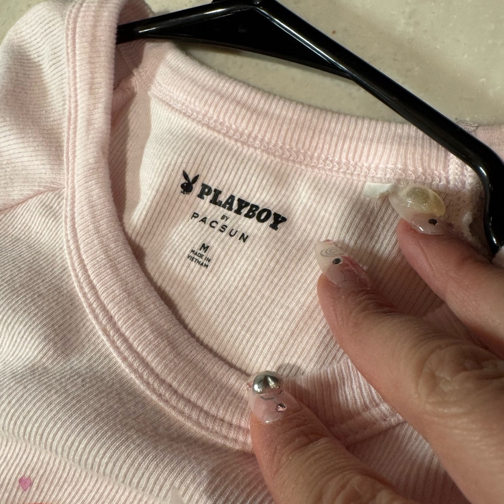 Playboy Bunny Baby Tee Size M - Picture 3 of 4